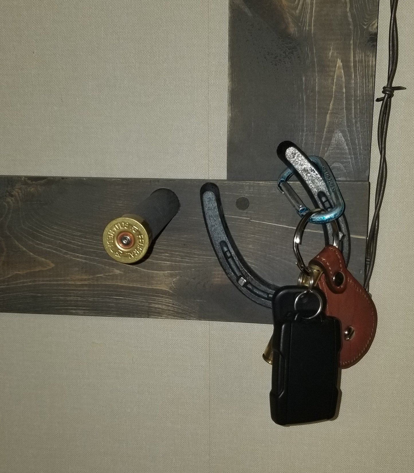 2 Cowboy Hat Rack Horizontal | Cowboy Hat Holder |  Rustic Western Hat Display | Handcrafted Wooden Organizer | Space-Saving Home Decor | Made in USA