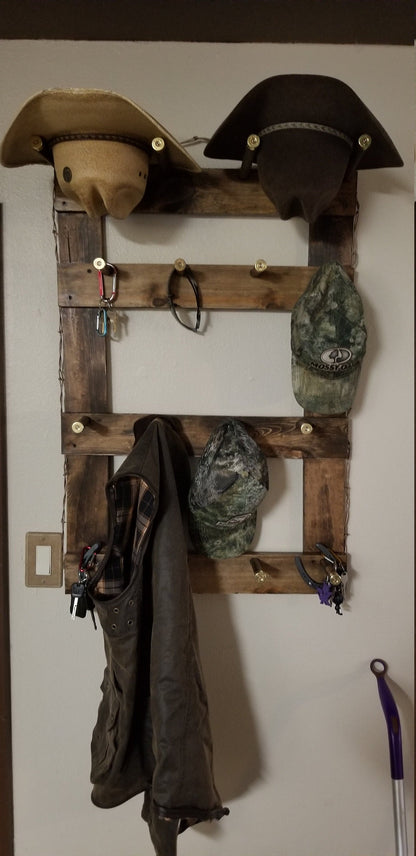 The Vertical Command Center: 2 Cowboy Hats + 12 Ball Caps