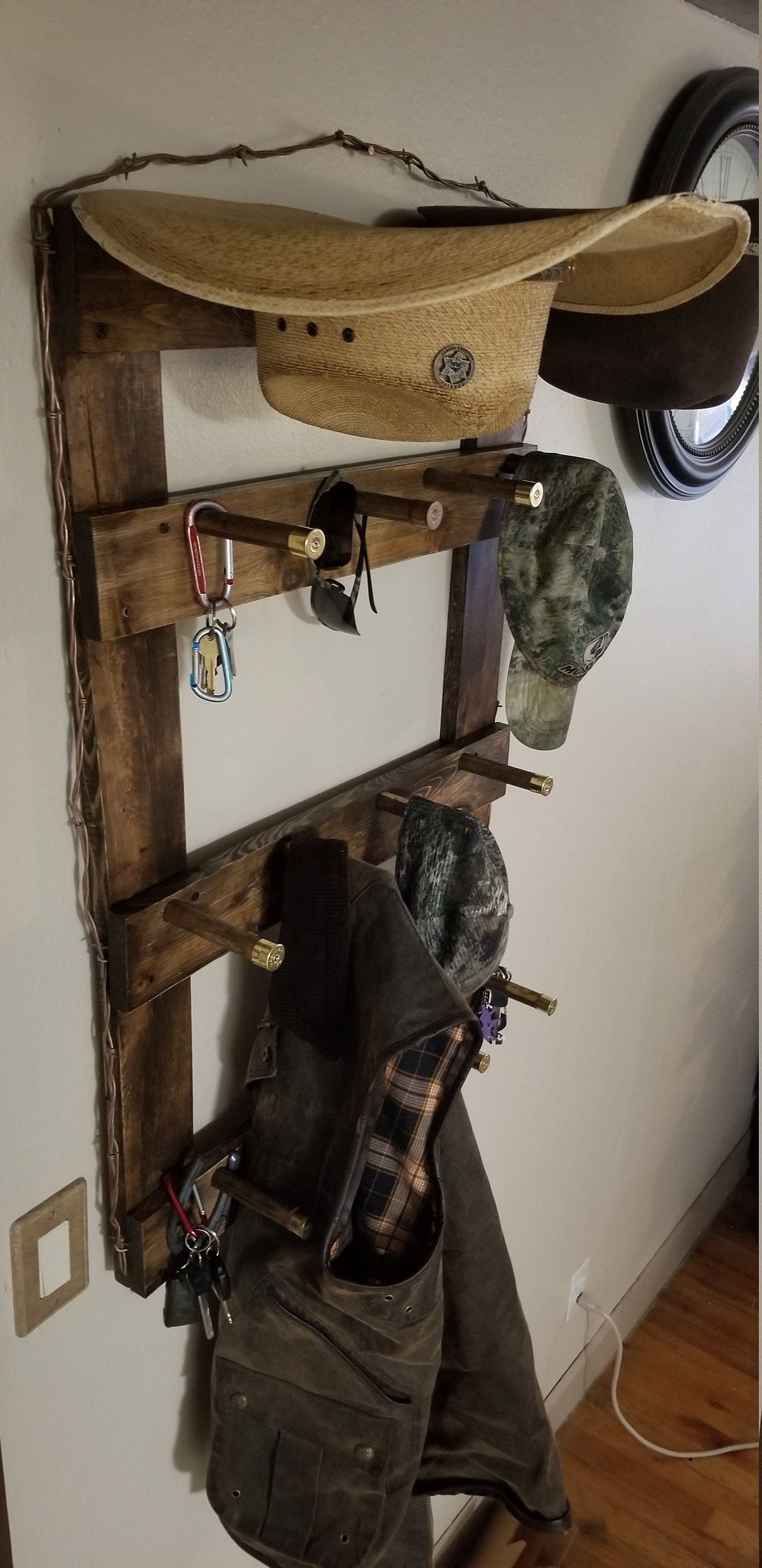 The Vertical Command Center: 2 Cowboy Hats + 12 Ball Caps