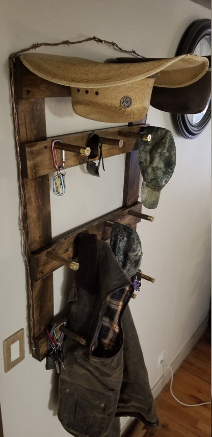 The Vertical Command Center: 2 Cowboy Hats + 12 Ball Caps