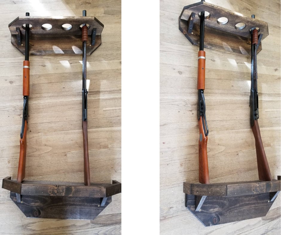 The High Plains: 4-Place Wall-Mounted Vertical Gun Rack