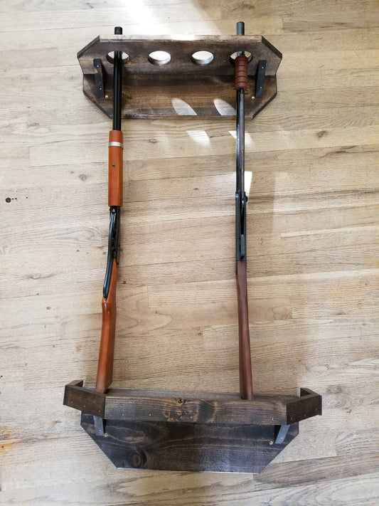 The High Plains: 4-Place Wall-Mounted Vertical Gun Rack