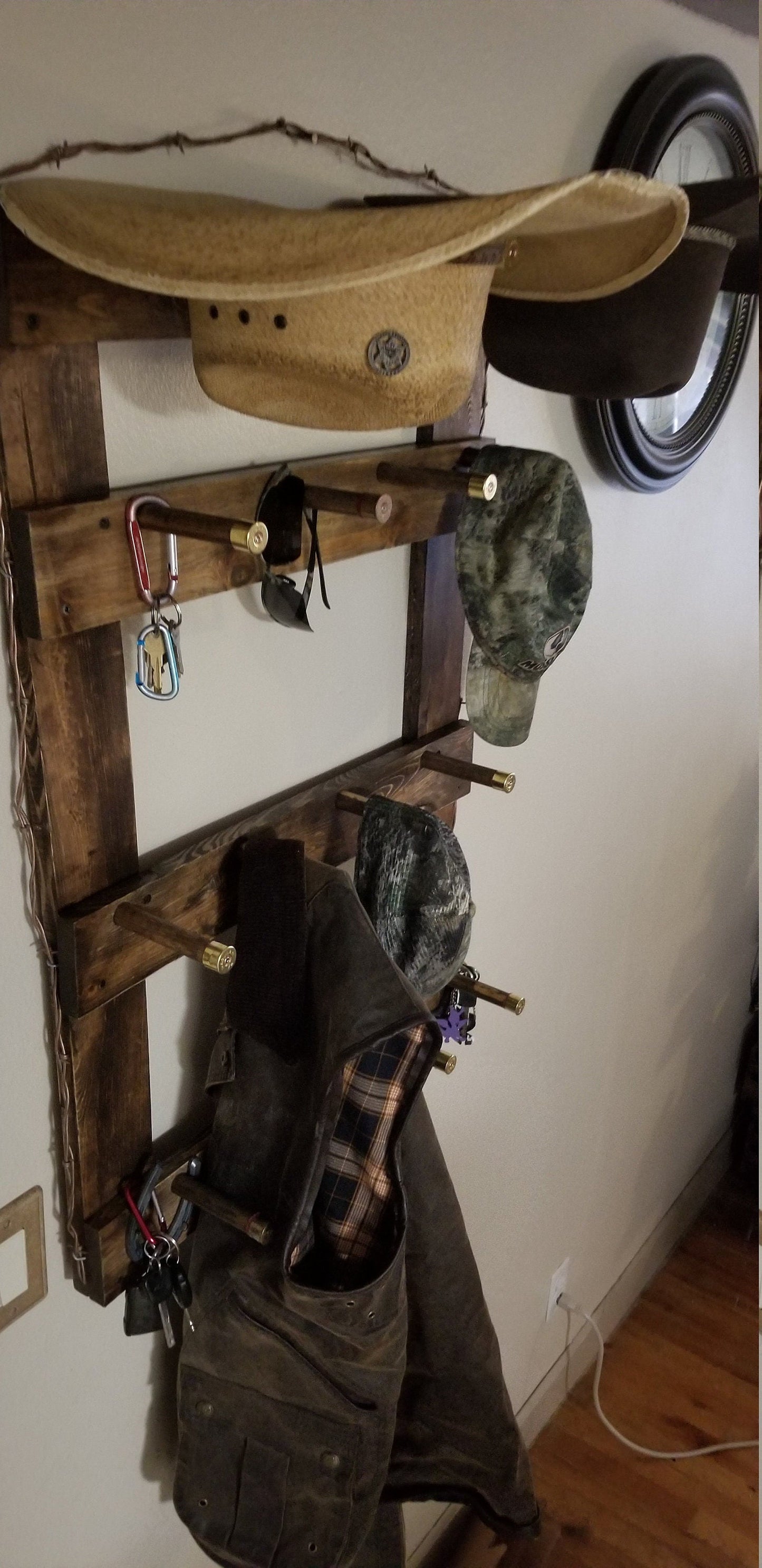 The Vertical Command Center: 2 Cowboy Hats + 12 Ball Caps