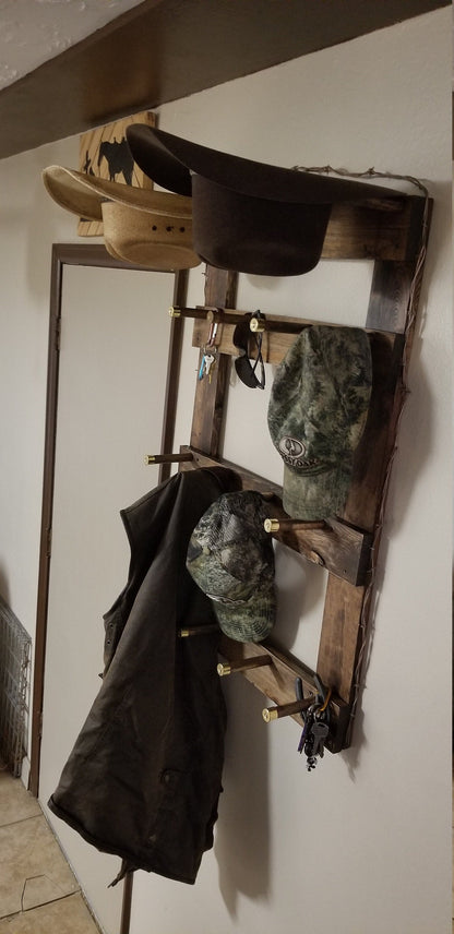The Vertical Command Center: 2 Cowboy Hats + 12 Ball Caps