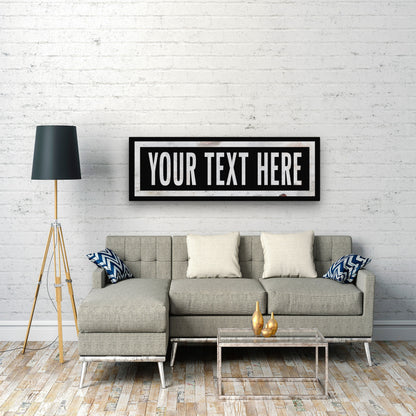 Personalized One Way Wall Hanging | Clean & Distressed Metal Look