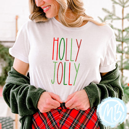 Holly Jolly Tee | Women | Christmas | Santa | Adult |