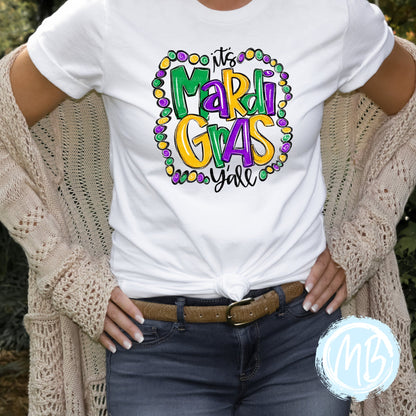 Mardi Gras Y'all Youth & Adult Tee