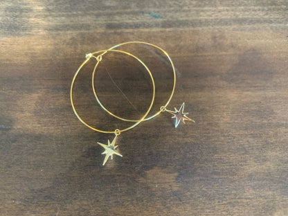 starburst hoop earrings
