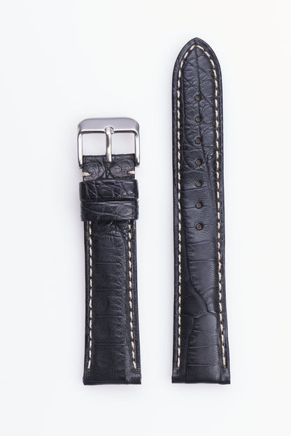 Black Genuine Matte Caiman Crocodile | h2012