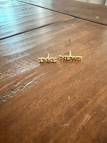 Fake News Stud Earrings