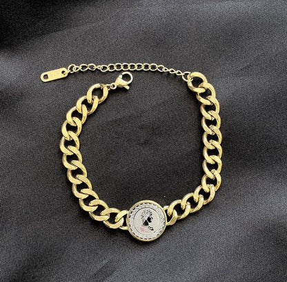 queen coin cuban bracelet
