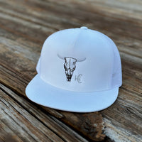 Cow Skull Flat Bill White