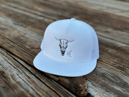 Cow Skull Flat Bill White