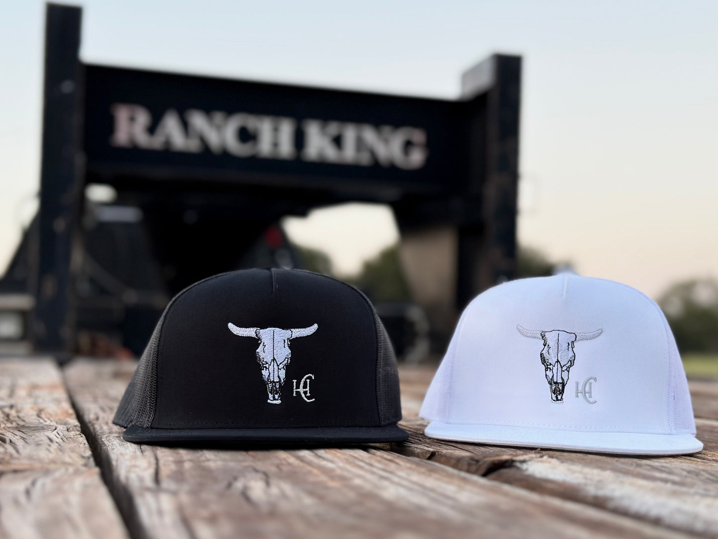 Cow Skull Flat Bill Black