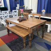 Thin Spindle Leg Bench