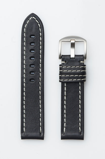 Black Single Ply Genuine Vegetable Tanned Leather | h2040