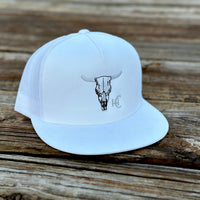 Cow Skull Flat Bill White