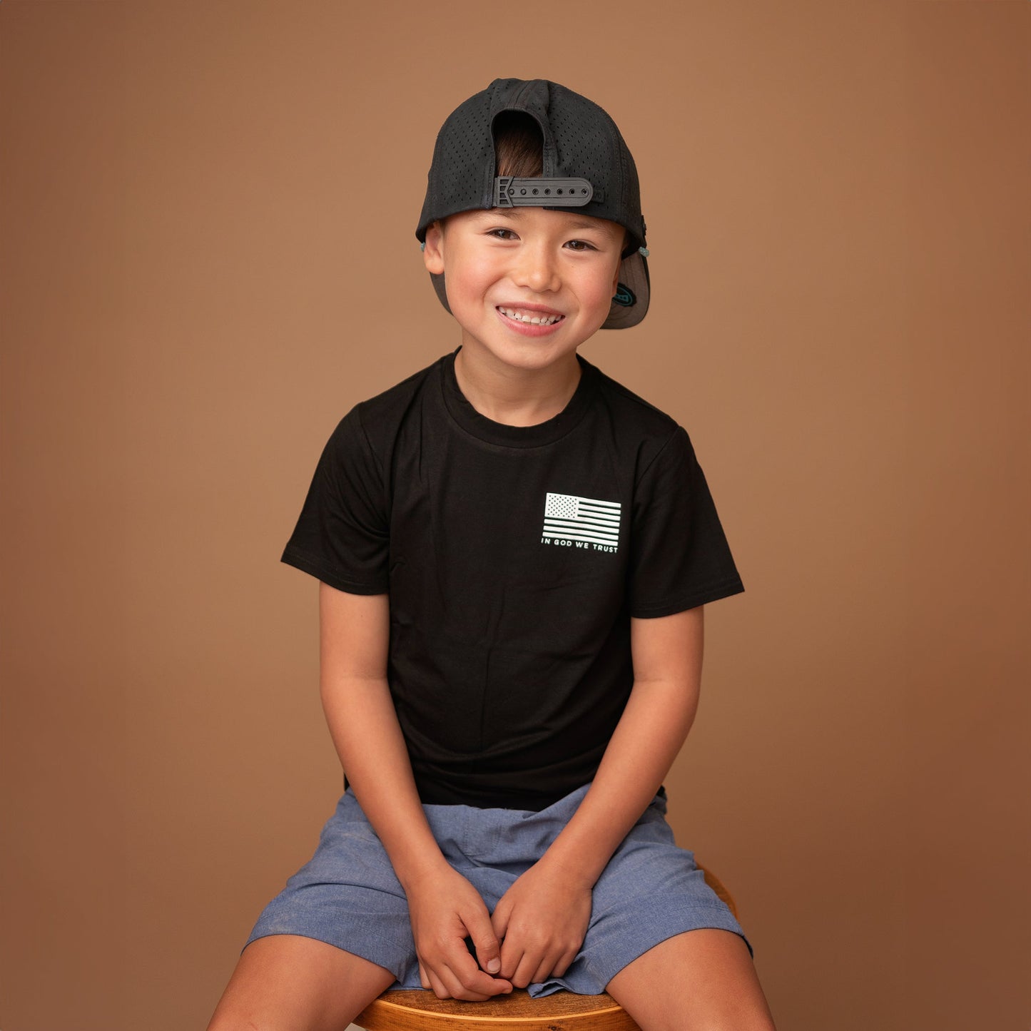 Apostle Living Kid’s “In God We Trust” Tee – Premium Bamboo Christian Shirt