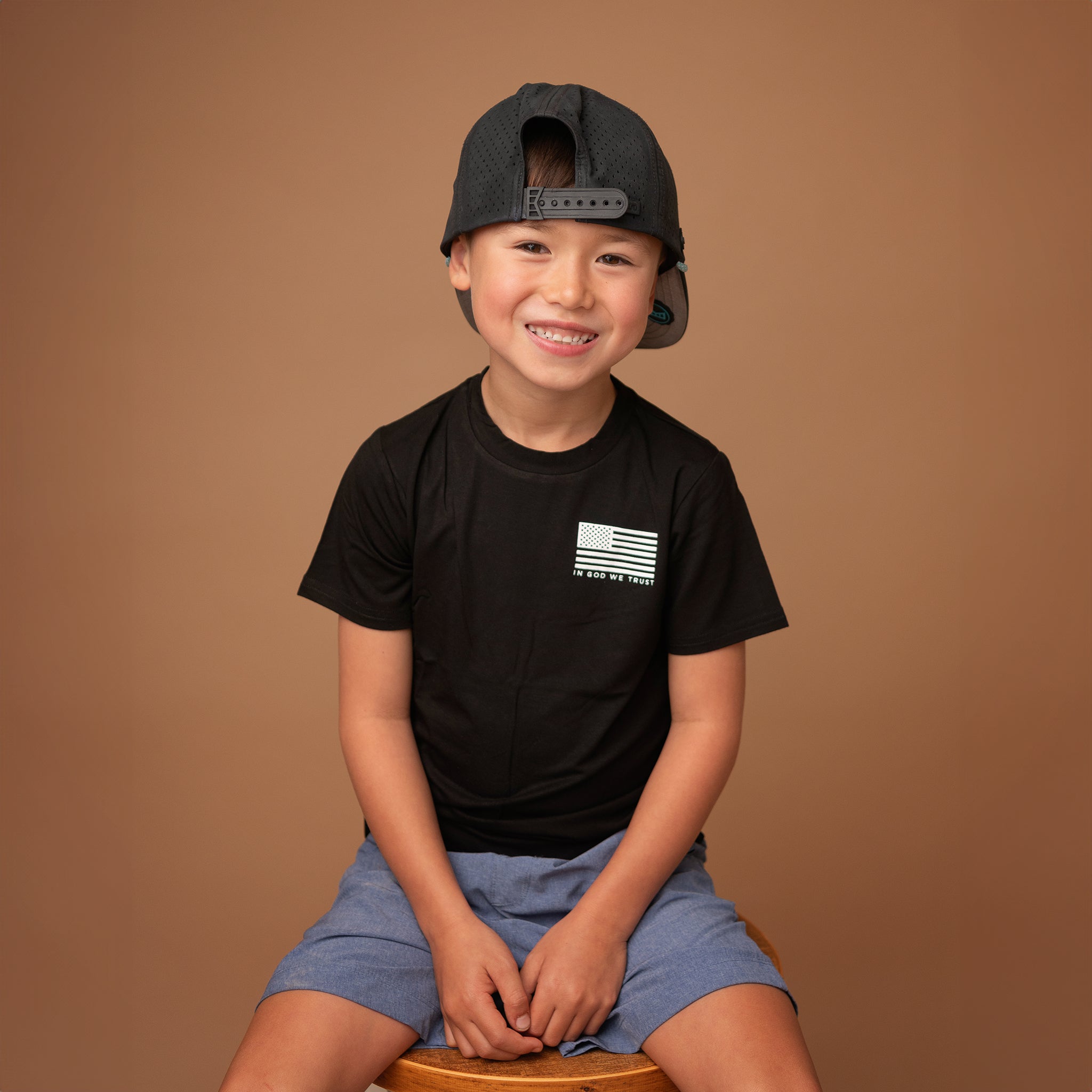 Apostle Living Kid’s “In God We Trust” Tee – Premium Bamboo Christian Shirt