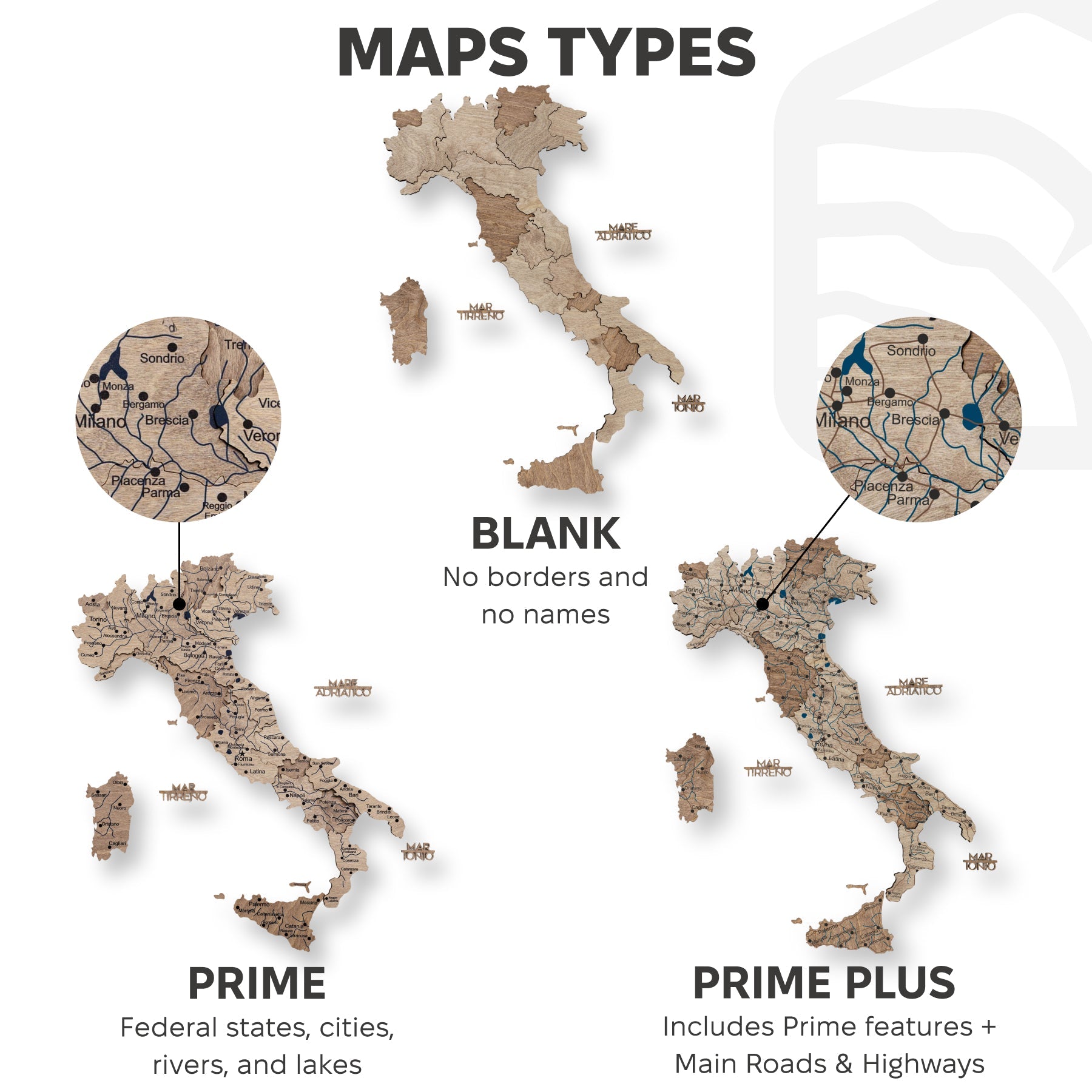 Wooden Map of Italy – Terra