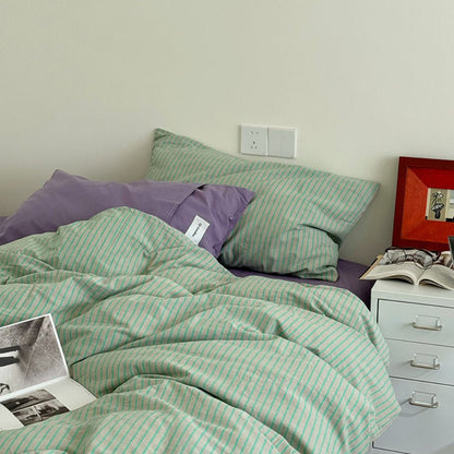 James Striped Bedding Set / Orange