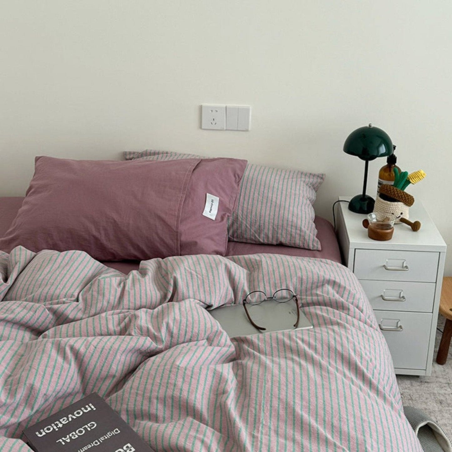 James Striped Bedding Set / Yellow