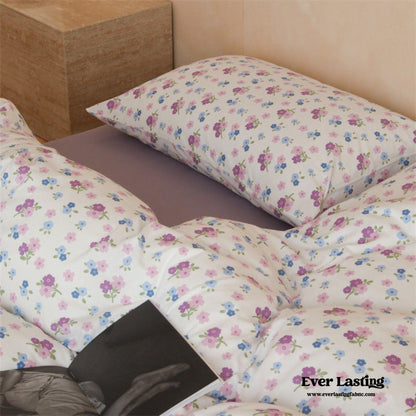Jersey Knit Cotton Floral Bedding Set / Pink