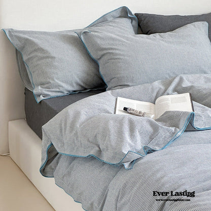 Joce Striped Bedding Set / Blue