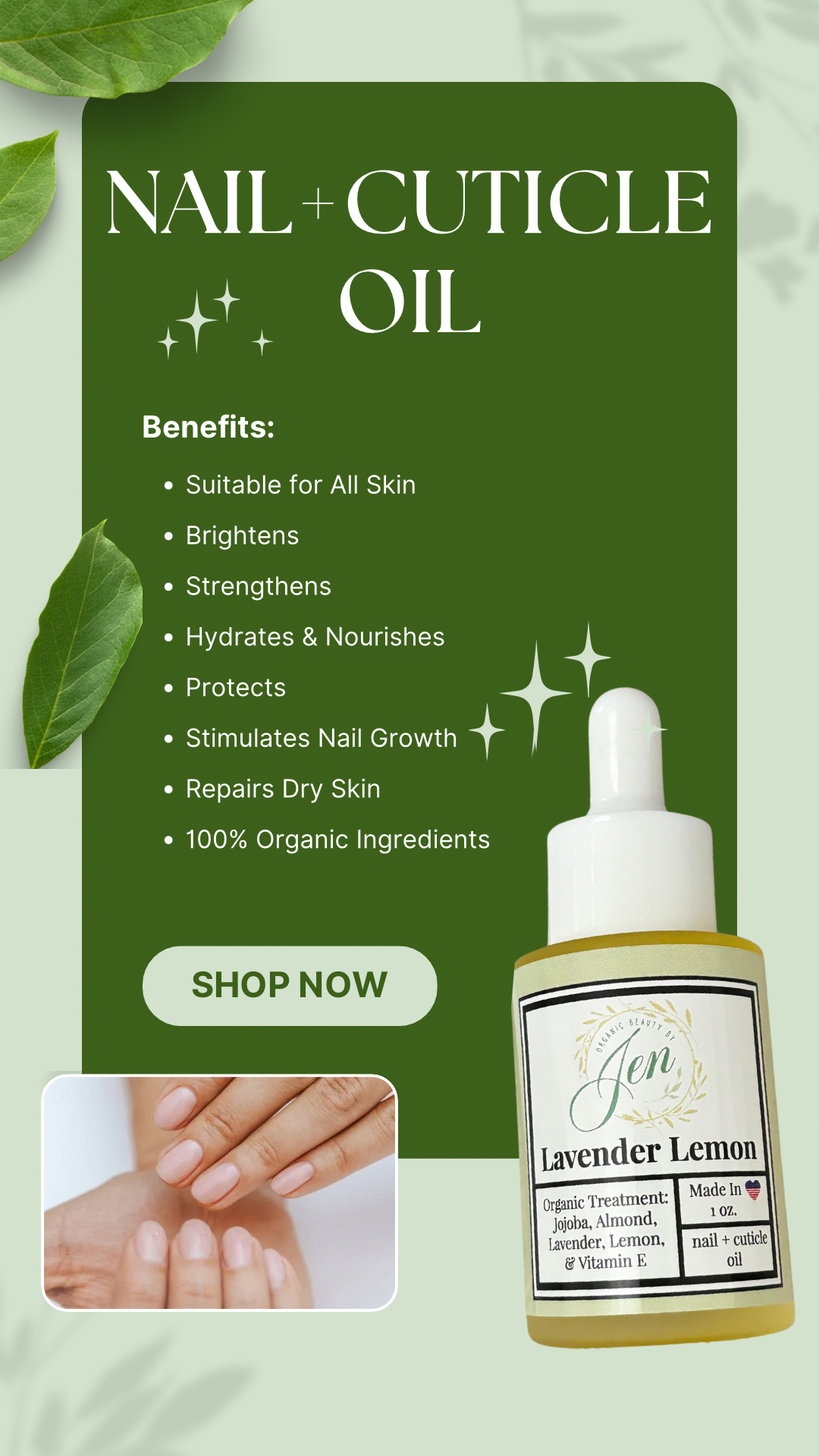 Organic Laverder Lemon Nail + Cuticle Treatment