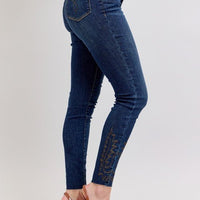 Judy Blue Full Size Embroidered High Rise Skinny Jeans Plus Size