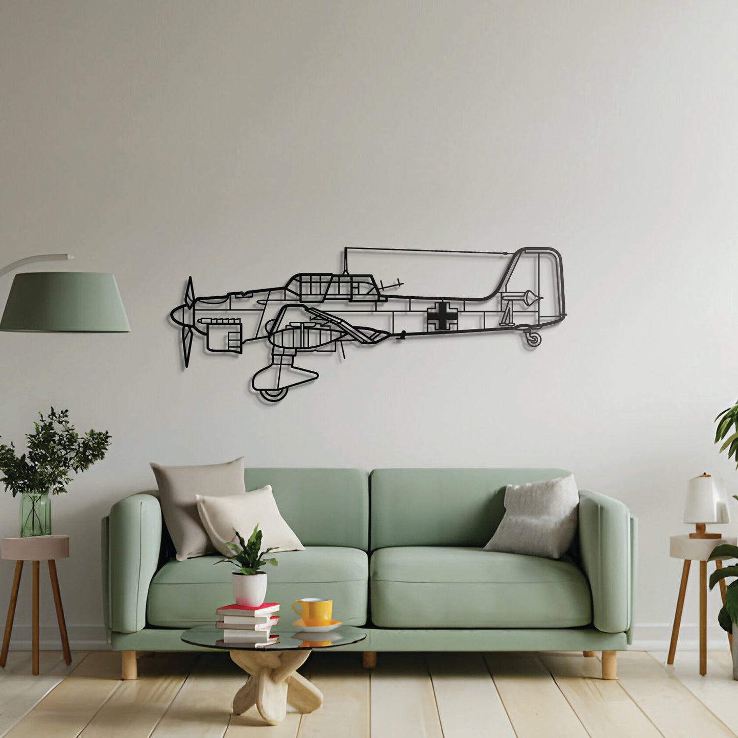 Stuka JU-87 Metal Aircraft Wall Art - NCP0138