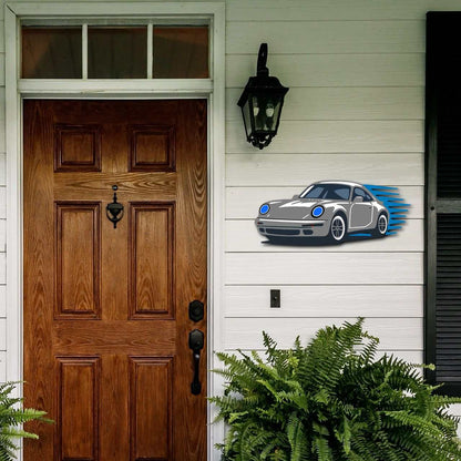 Garage wall decor steel art Performance Coupe Steel Wall Art
