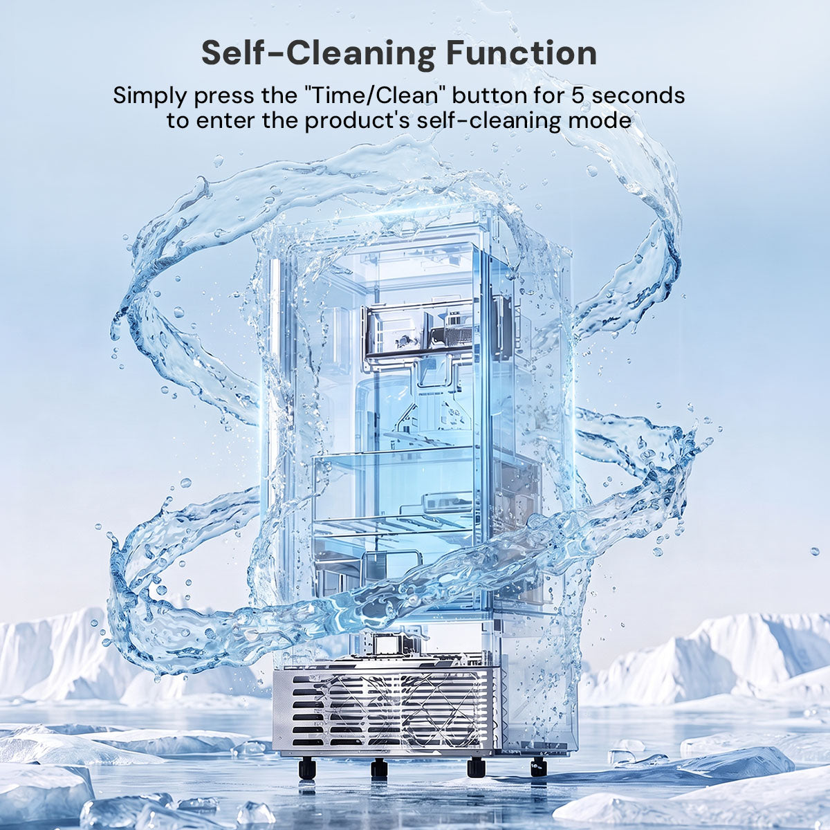 Kismile Commercial Built-in Ice Maker Machine,80Lbs/Day,Under Counter Ice Cube Maker with 24H Timer,Reversible Door,Built-in Freestanding Ice Maker for Home & Office(Silver)