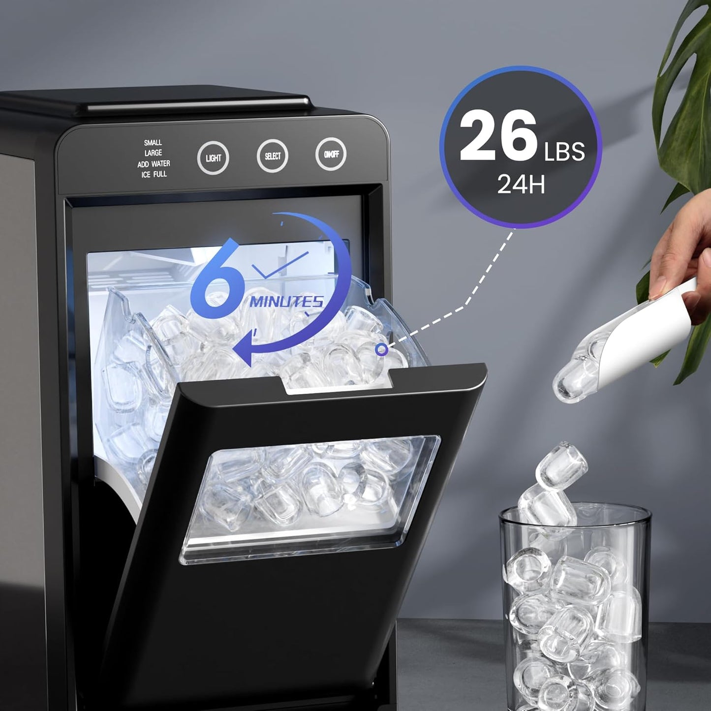 Kismile Clear Square Ice Cubes Maker 58003RIM0