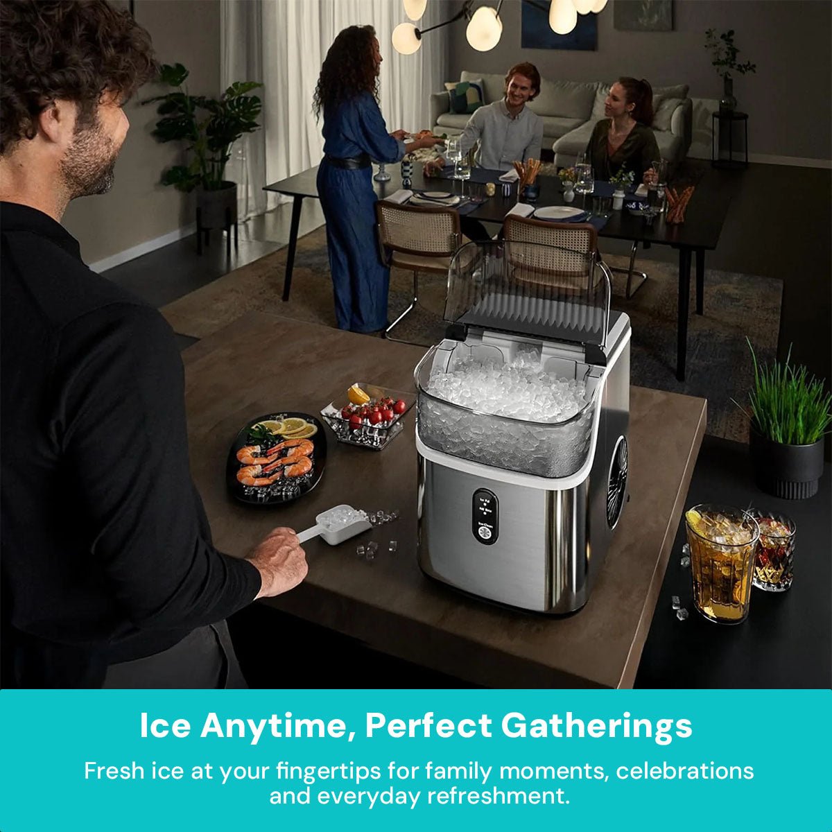 Kismile Nugget Countertop Ice Maker Z5815NB