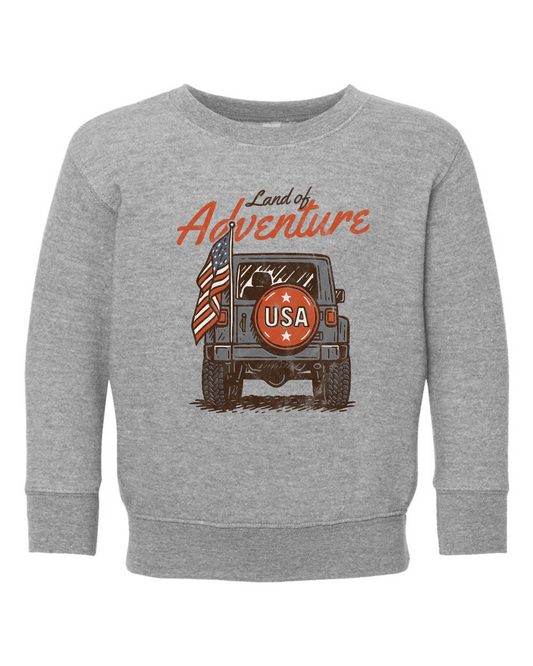 Land Of Adventure Toddler Crewneck Sweatshirt