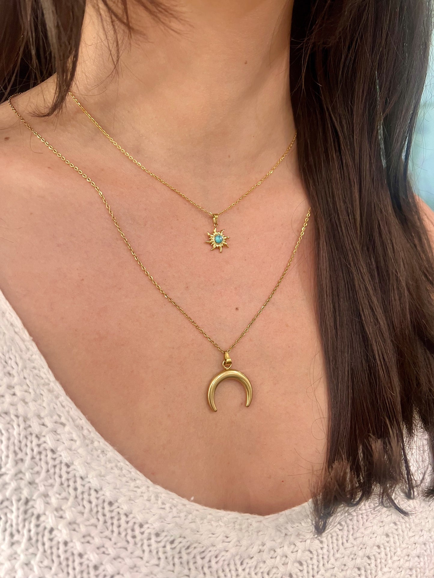 large horn necklace