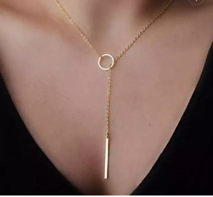 circle lariat necklace