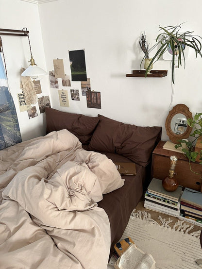 Latte Bedding Set / Beige Brown