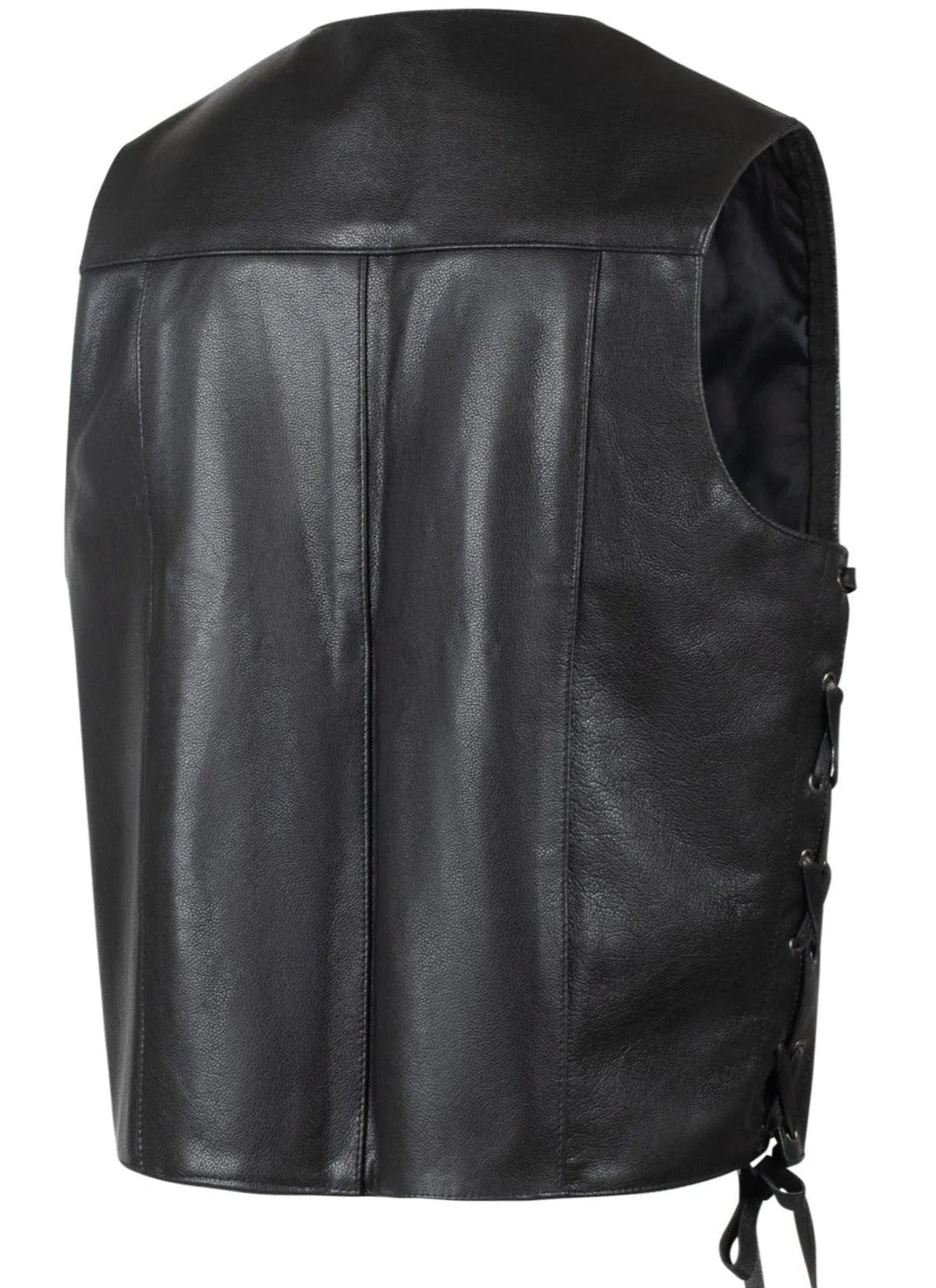 Legendary Dixon Men's Leather Motorcycle Vest