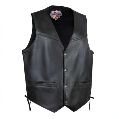 Legendary Peacekeeper Vintage Leather Gun-Pocket Vest