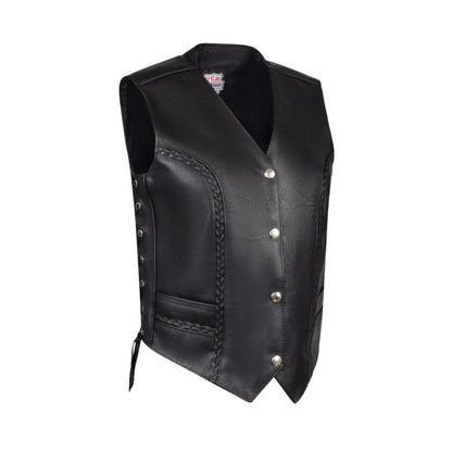 Legendary Women's Braided Leather Vest