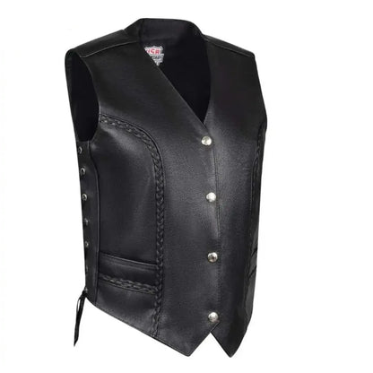 Legendary Women's Braided Leather Vest