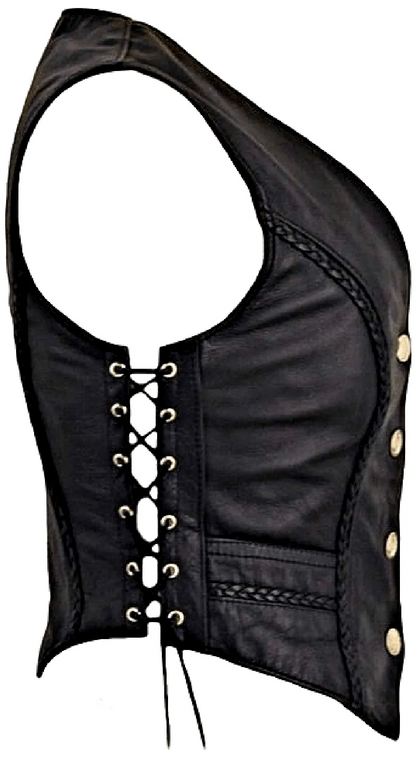 Legendary Women's Braided Leather Vest