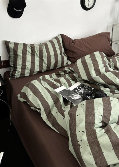 Liam Striped Bedding Set / Green