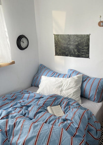 Liam Striped Bedding Set / Beige