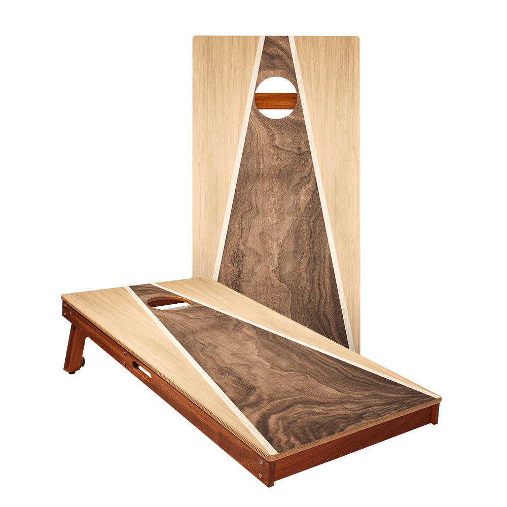 Light Swirl Triangle Silver Series Cornhole Boards