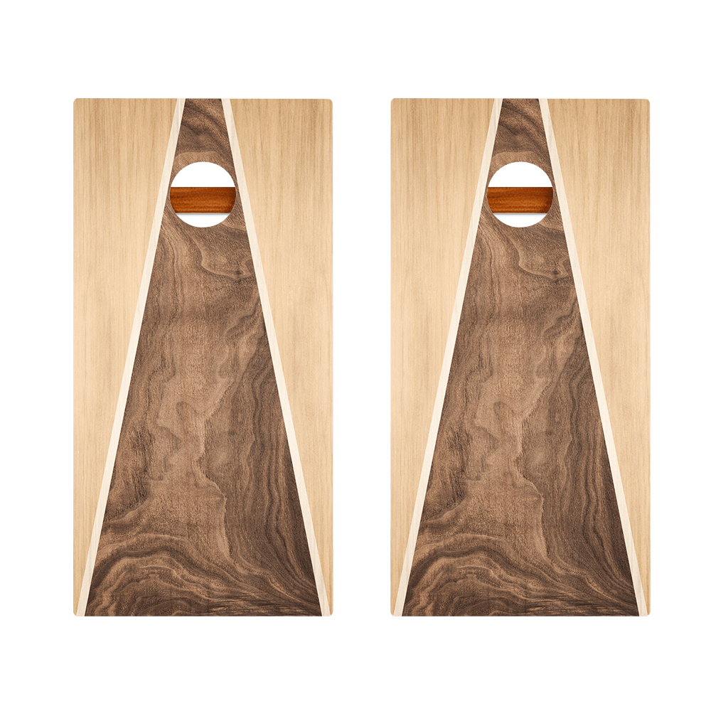 Light Swirl Triangle Silver Series Cornhole Boards