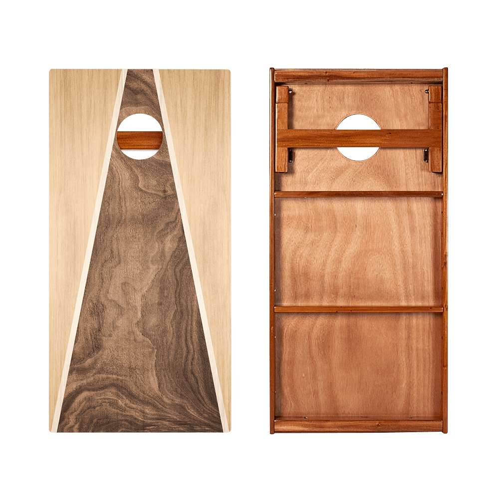 Light Swirl Triangle Silver Series Cornhole Boards