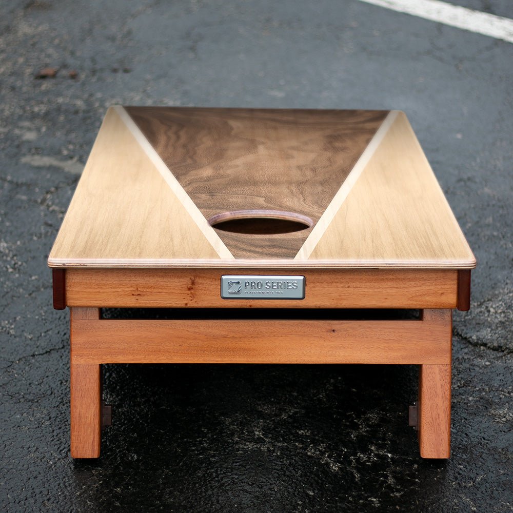 Light Swirl Triangle Silver Series Cornhole Boards